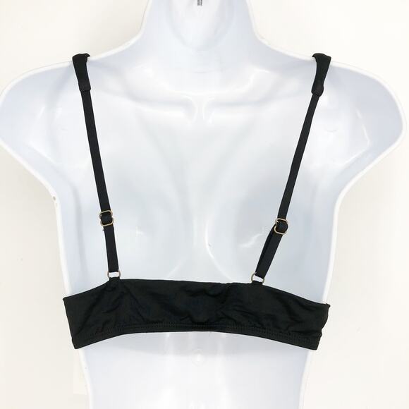 ANDIE SWIM Women's Belize Bikini Top Medium Black Plunge V Neck Swimwear NWT - Picture 6 of 11